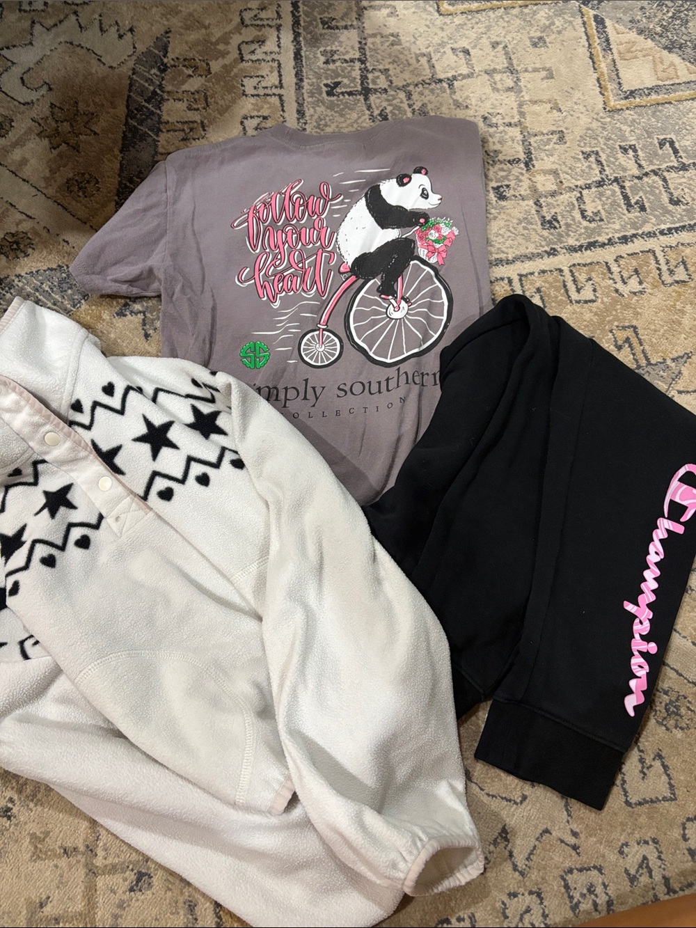 Simply Southern Panda Tee with coordinating sweats